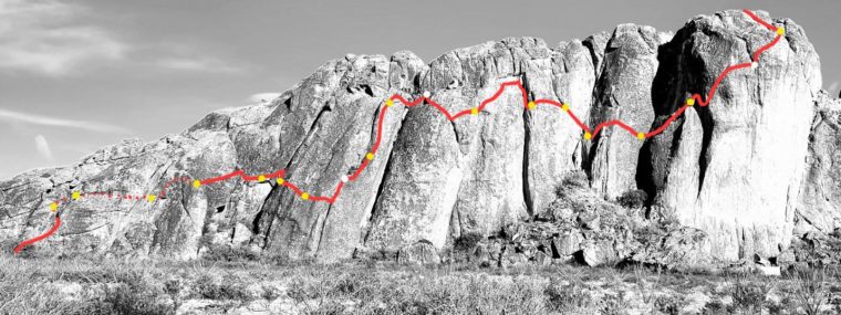 The Texas Longroute 5.10+ R 1640 ft.